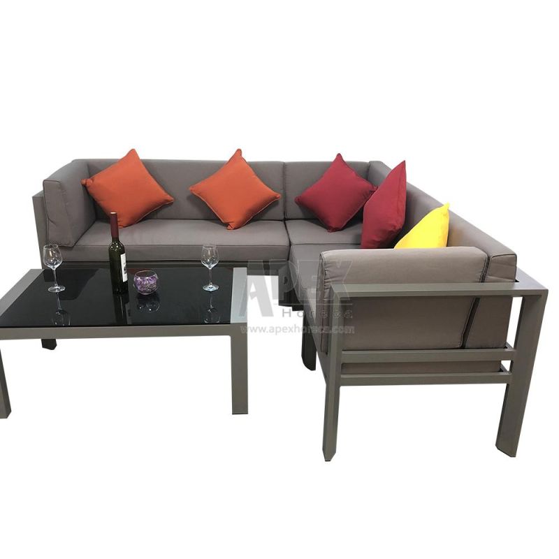 Modern Luxury High Quanlity Home Designer Living Room Fabric Aluminum Sofa Sets