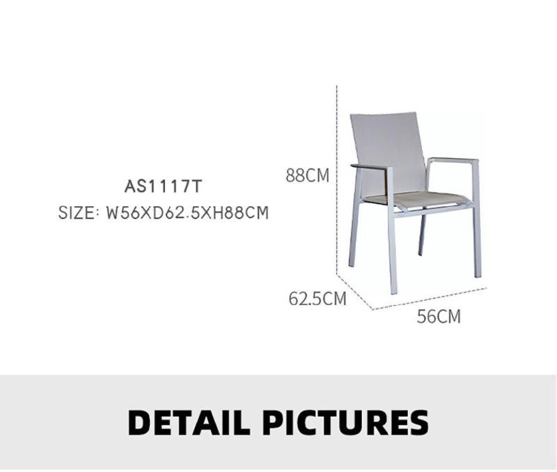 Modern Outdoor Furniture Garden Armchair Design Aluminum Dining Chair Wholesale