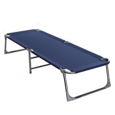 Blue Folding Camping Bed Outdoor Portable Military Cot Sleeping Hiking Travlling