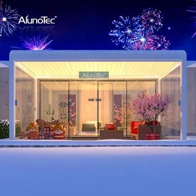AlunoTec Factory Price Waterproof Rustproof Motorized Aluminum Pergola Pergolas Modernas Gazebo Shade Cover