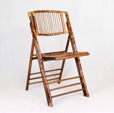Eco-Friendly Outdoor Furniture Home Garden Wedding Used Natural Color Bamboo Folding Chair