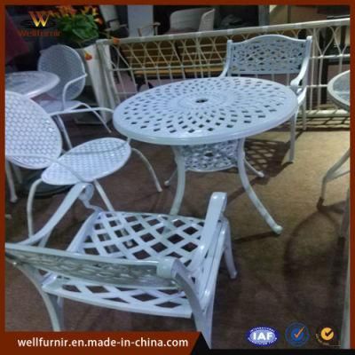 Aluminum Outdoor Against 4 Seats Leisure Chair with Table