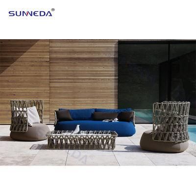 Creative Design Modern Hot-Selling Customized Aluminum Frame Rattan Garden Patio Outdoor Furniture Sofa