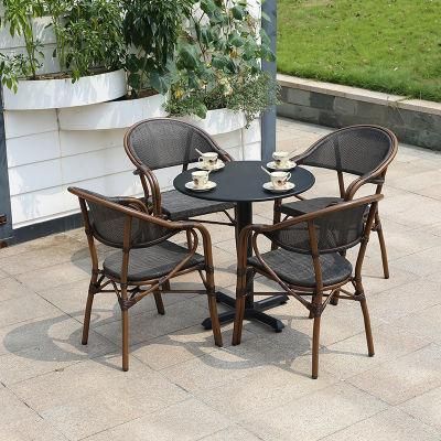 Simple Patio Waterproof Round Dining Table and Chair Set