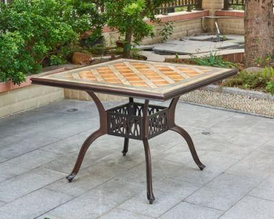 Cast Aluminum Outdoor Garden Dining Cafe Table Table