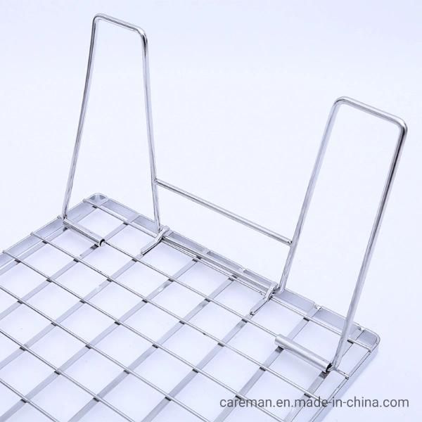 Camping Iron Folding Mesh Table Cooler Stand Black