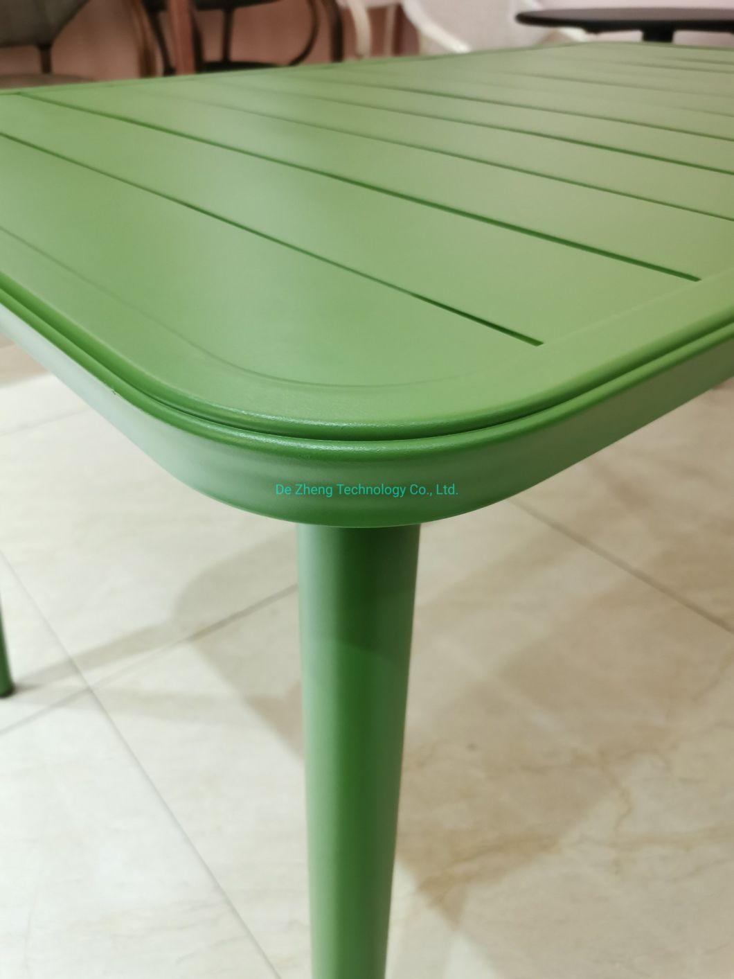 2021 New Modern Side Table Metal Outdoor Furniture Rectangle Coffee Table Factory Sales Aluminum Side Table