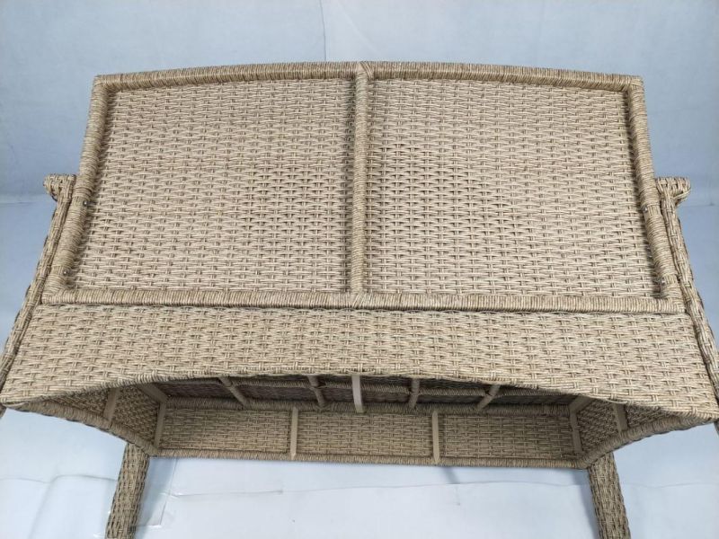 Hot Sale Modern Outdoor Aluminum Frame Sea Grass Color PE Rattan Sofa Sets