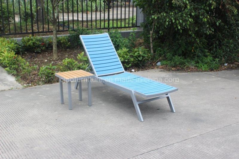 Leisure PS Wood Sun Lounger Outdoor Furniture with Side Table