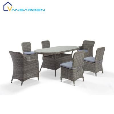 7PCS Sale Modern Outdoor Luxury Grey Rattan Garden Furniture Set