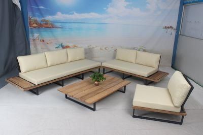 Outdoor Teakwood Furniture Single Sofa Double Seater Sofa with Cushion for Outdoor