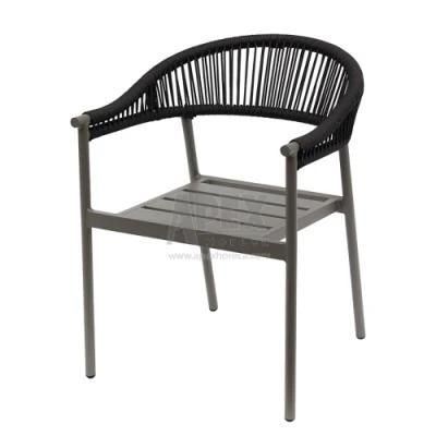 Aluminum Frame Woven Stacked Garden Patio Dining Chair Quality Wholesale