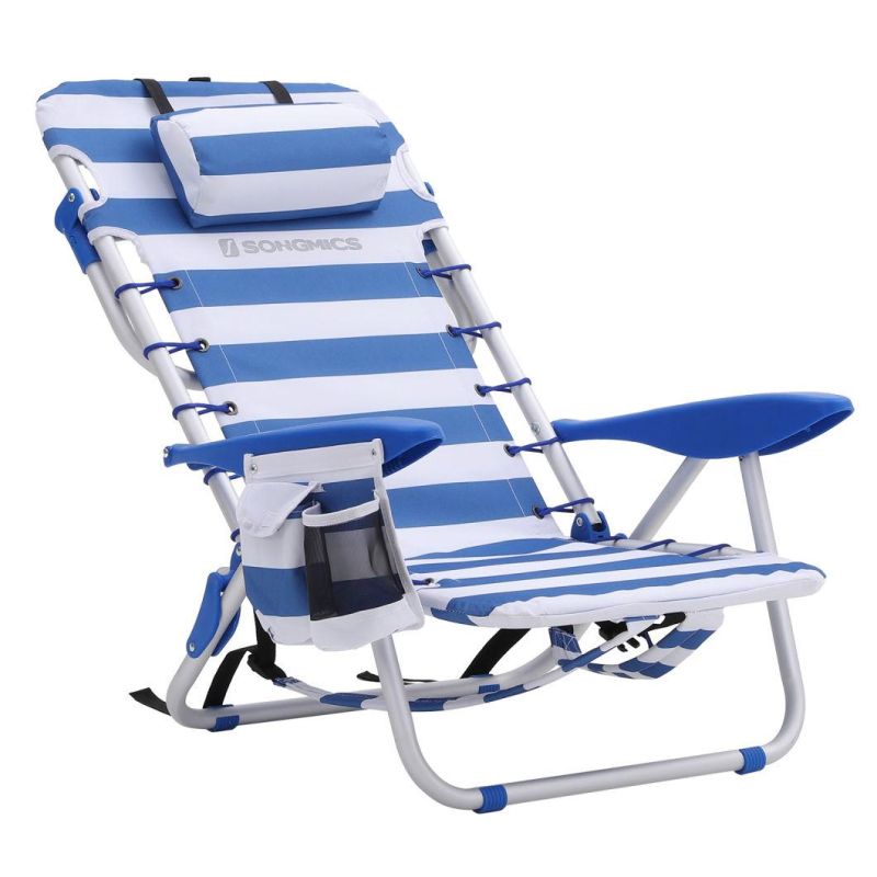 Outdoor Leisure Aluminum Lightweight Portable Folding Beach Chair