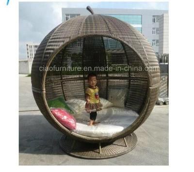 Garden Furniture SGS/BV Tested Rattan Apple Sunbed
