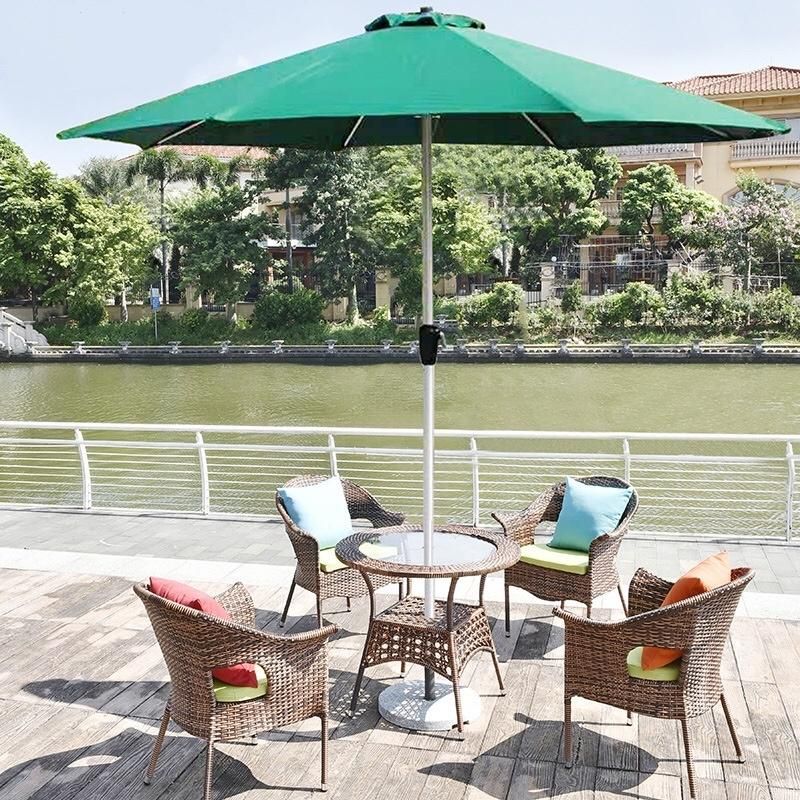 Garden Restaurant Rattan Furniture 4 Seater Outdoor Chairs Set