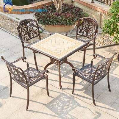 Aluminum Cast Garden Small Furniture Outdoor Luxury Patio Set From China