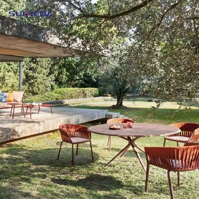 New Design Rope Chair Cheap Foshan Best Wholesale Chair Wood and Rope Seat High Quality Garden Chair
