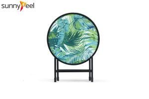 Outdoor Garden Furniture Round Printed Glass Side Small Table