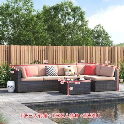 Outdoor Sofa Courtyard Garden Design Outdoor Rattan Table and Chair