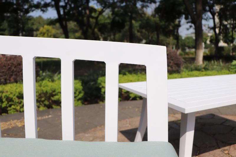 Modern Leisure Aluminum Outdoor Corner Sofa and Tea Table Set for Pool Garden Hotel Bar Multi-Seat Sofa with Cushion