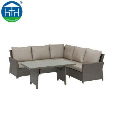 All Weather Patio Sofa Modern Garden PE Rattan Wicker Dining Corner Sofa