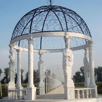 Garden Made Hand Carved Marble Stone Gazebo/ Pagoda / Gloriette / Pavilion for Outdoor Decoration
