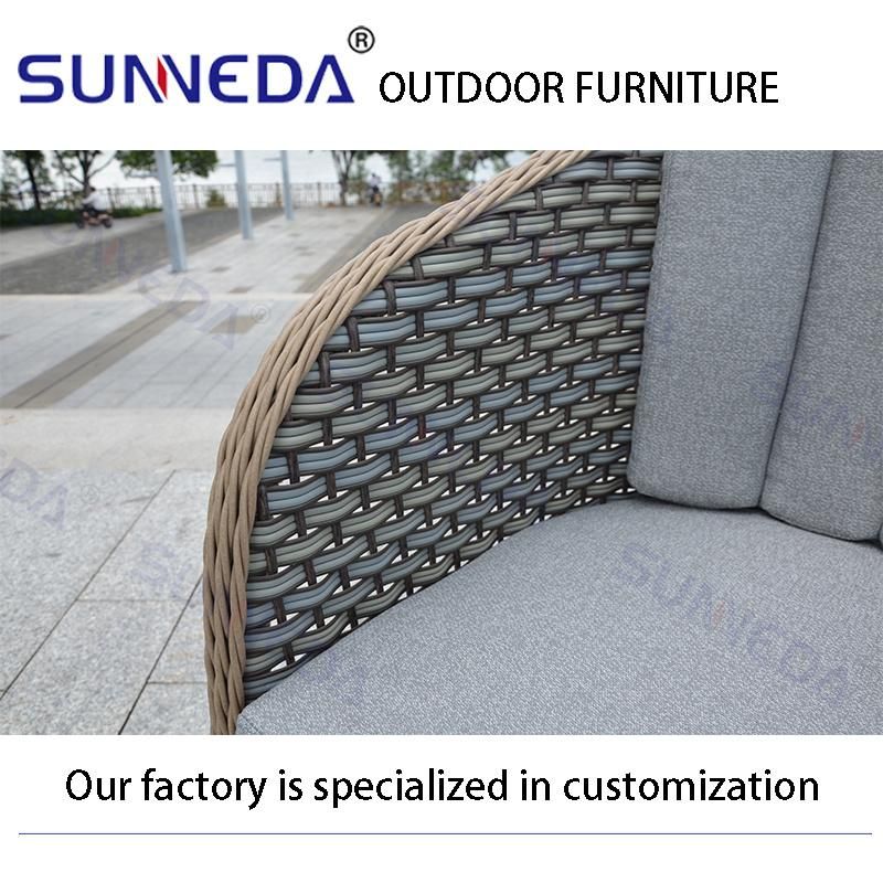 Modern Design Garden Furniture Aluminum Frame Woven Rattan Wicker Outdoor Chair