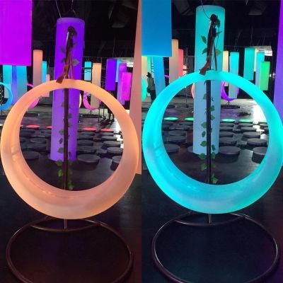 LED Lighting Plastic Outdoor Garden LED Swing Rocking Chair Ring for Sale