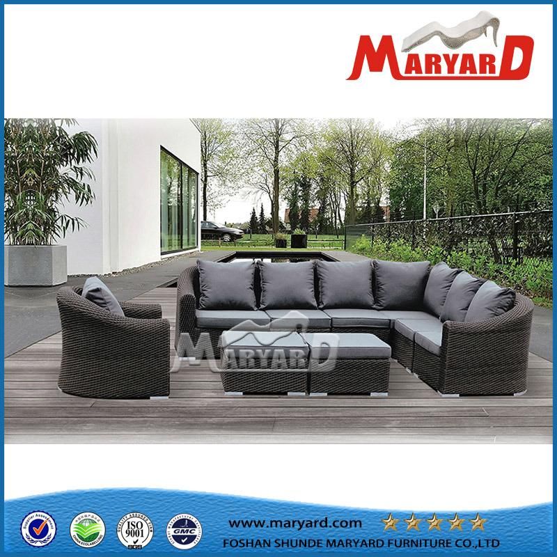 Outdoor Furniture Set Rope Weaving Aluminum Frame Extension Table and Chair