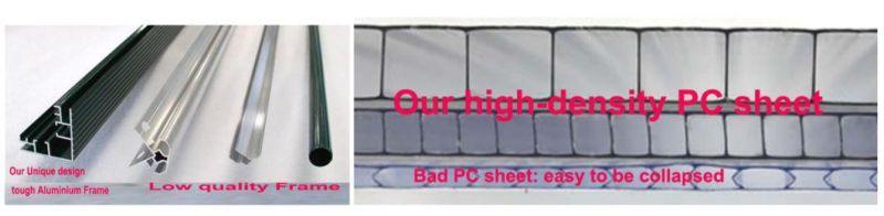 Customized Movable Sunroom with Polycarbonate Sheet Outdoor Furniture Greenhouse Rdga1008 -10mm