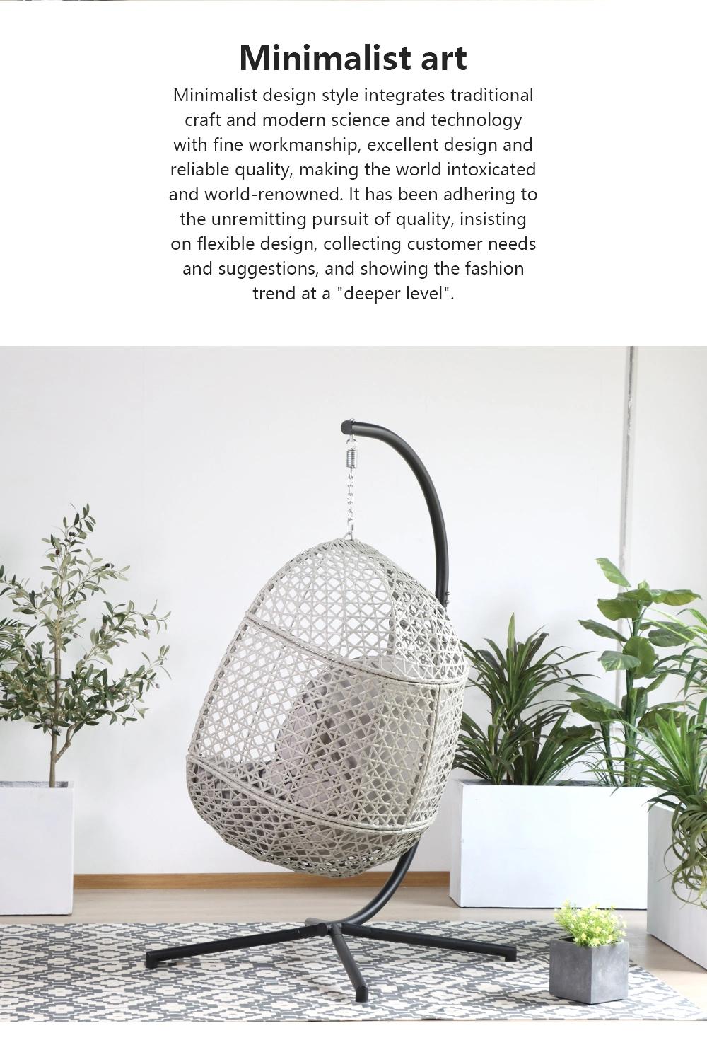 New OEM Metal Foshan Patio Egg Shape Outdoor with Stand Garden Swing Chair