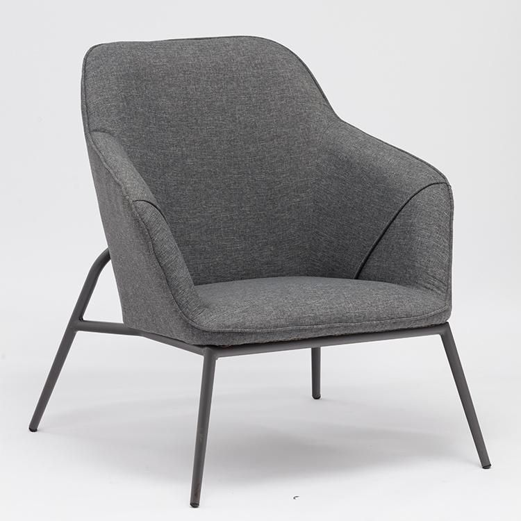 Patio Lounge Dining Chair for Garden Outdoor or Interior Furniture with Metal Frame