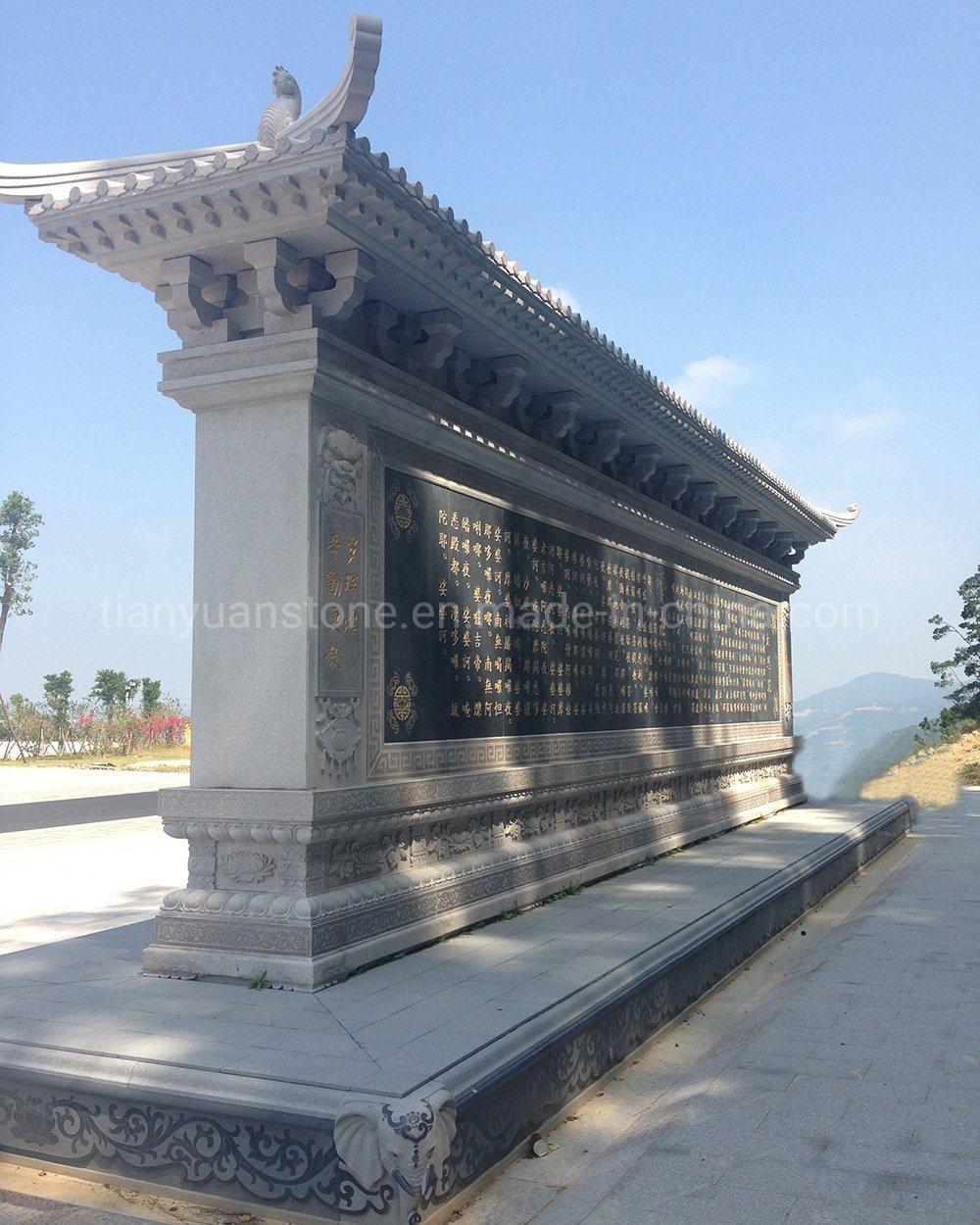 Large Stone Carving Archway Village Entrance Granite Door Archway Stone Paifang for Temple Mountain Gate