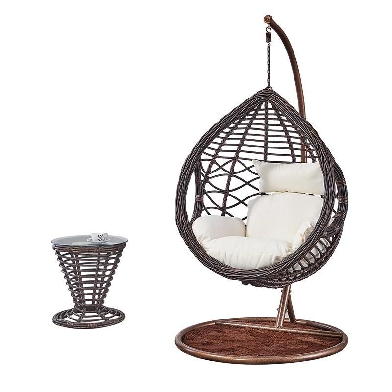 PE Outdoor Home Wicker Rattan Hanging Leisure Garden Swing Chair