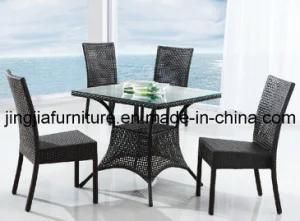 Rattan Aluminum Dining Wicker Coffee Bistro Table and Chair (JJ-S660)