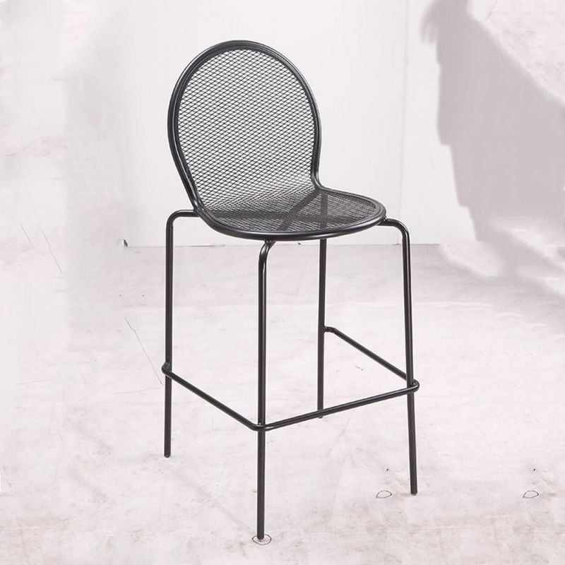 Comfortable Restaurant Dining Room Furniture Outdoor Garden Iron Frame Chair