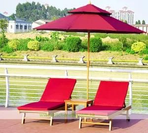Orange Poolside Solid Wood Chair with Removable Mat (WH-D692)