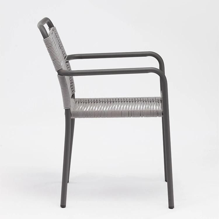 Aluminum Garden Rope Woven Chair Outdoor Handwoven Chairs