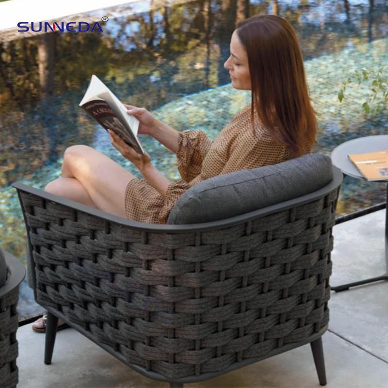 Webbing Aluminum Sofa Set Leisure Outdoor Furniture