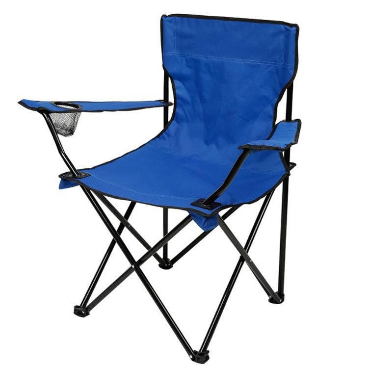 Camping Leisure Simple Portable Fishing Beach Outdoor Folding Chair with Backrest Armrest