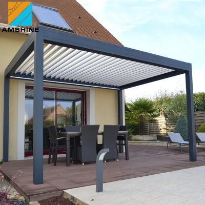 Automatic Louver System Electric Gazebo Aluminium Canopy Bioclimatic Pergolas for Outdoor