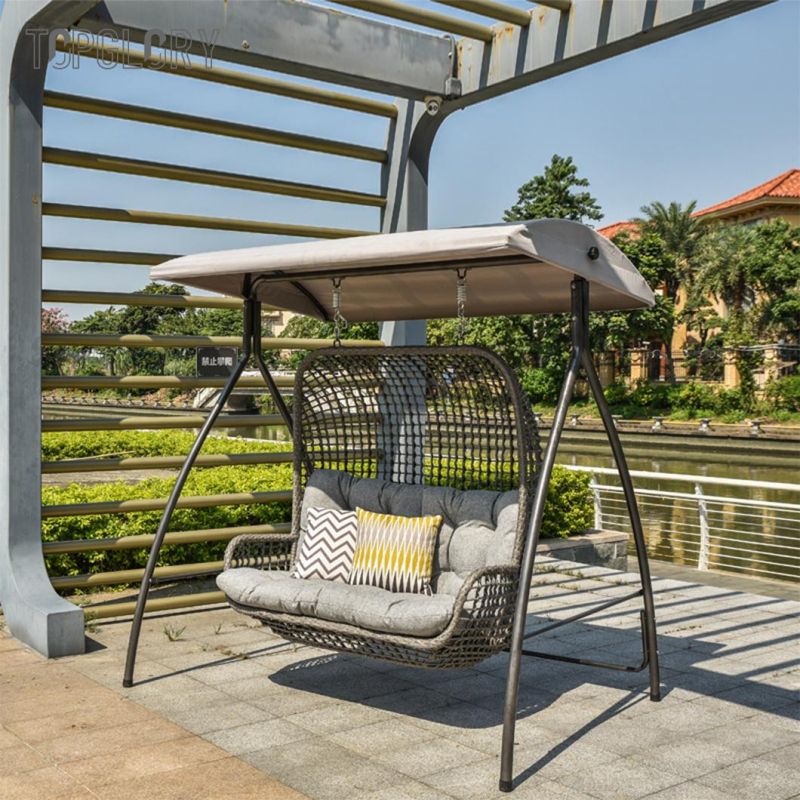 Hot Sales Quality Metal Frame Egg Swing Double Outdoor Chairs