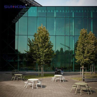 Garden Leisure Parasol Aluminum Outdoor Round Table and Chair