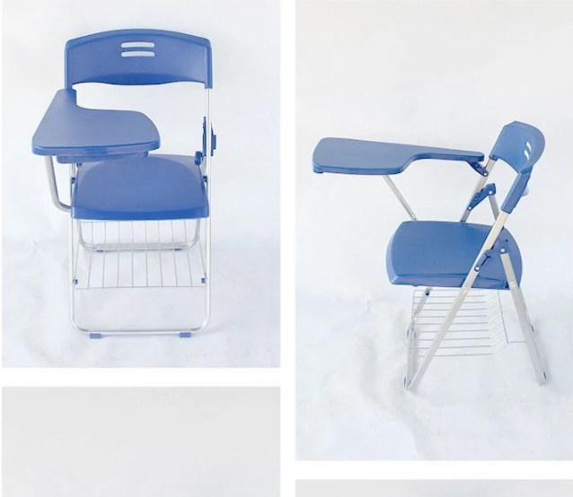 China Wholesale Cheap Plastic Chair Users with Writing Board Folding Chair