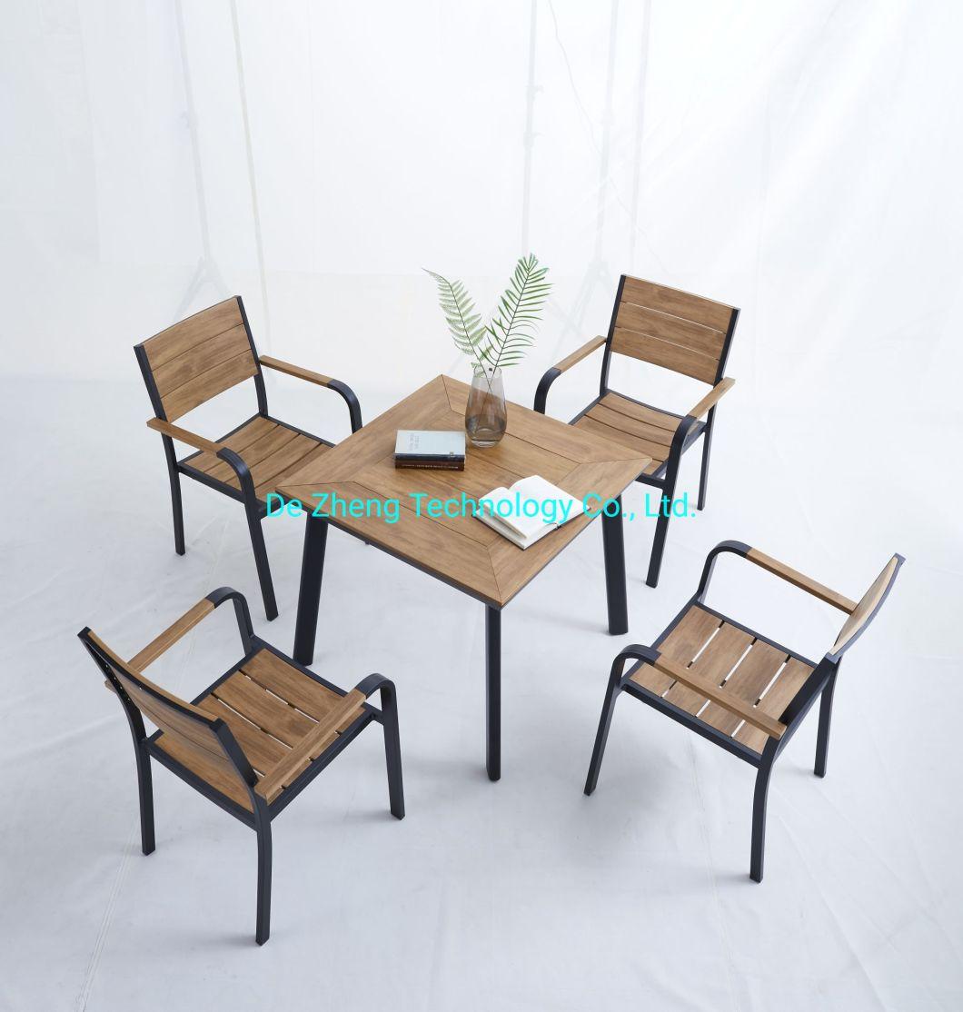 Garden Polywood Dining Table Garden Table New Fashion New Design Stackable Cafe French Bistro Table Set
