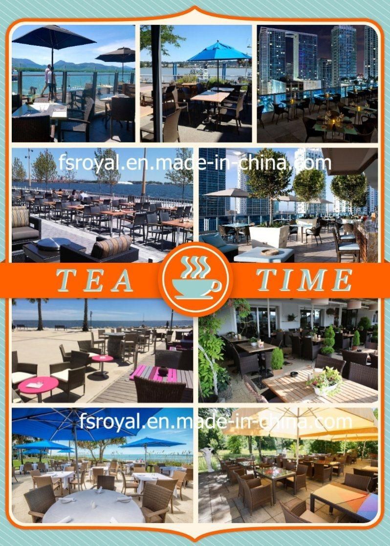 Morden Garden Furniture Set Outdoor Rattan Furnitures Dining Set Hotel Aluminum Table & Chair Sets Patio Dining Furniture