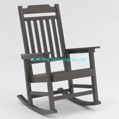 Hot Sell Outdoor Garden Furniture High Quality Plastic Wood Rocking Chair Patio Hotel Garden Leisure Balcony Rocking Chair