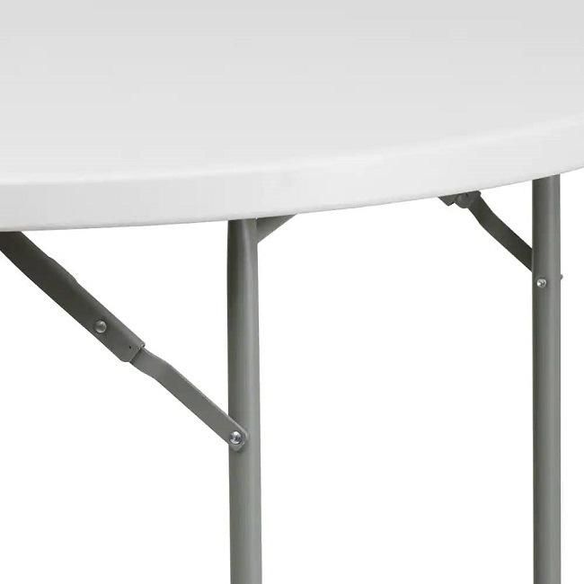 Outdoor 4 Foot 120cm Plastic Portable White Round Folding Table