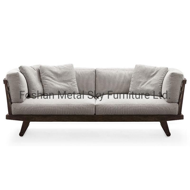 Outdoor Aluminum Rope Garden Hotel Villa Patio Teak Rattan Sofa