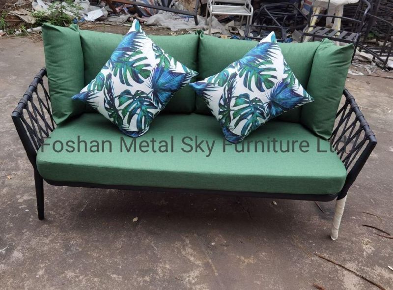 Outdoor Garden Hotel Restaurant Villa Aluminum Wicker Rope Rattan Sofa